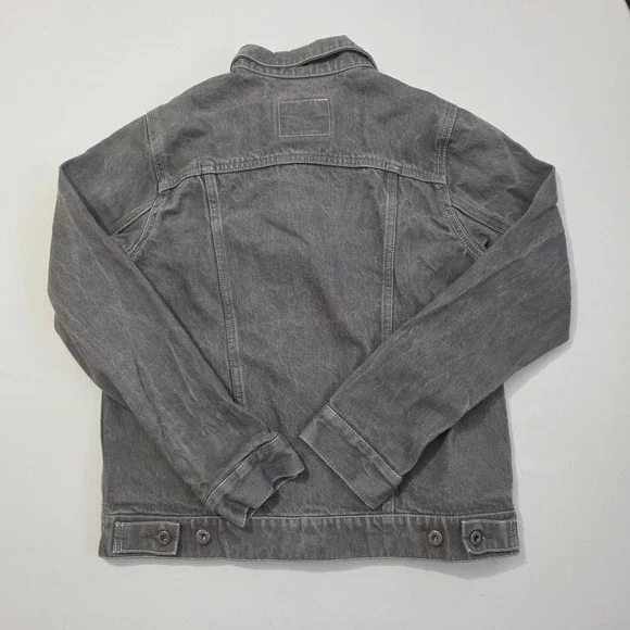 Levi Strauss Youth Gray‎ Denim Trucker Jacket XL Extra Large Childrens - Picture 8 of 9